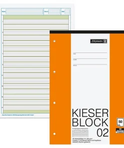Kieserblock BRUNNEN 02, Lineatur 2, liniert, 2. Klasse
