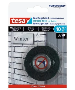 Tesa Montageband doppelseitiges Klebeband, 19mm x 1,5m, 1 Rolle