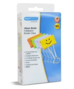 80 RAPESCO® Foldbackklammern 19mm, versch. Motive