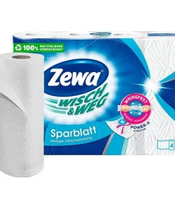 4 Zewa Küchenrollen WISCH&WEG Sparblatt 2-lagig