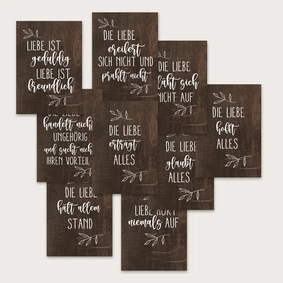 Dekoschild Trauung Holzoptik (personalisierbar) – Bild 2