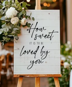 Dekoschild Hochzeit Spruch (personalisierbar)