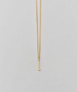 Design Letters – Buchstabe L (10 mm) – mit oder ohne Kette – 18K vergoldet