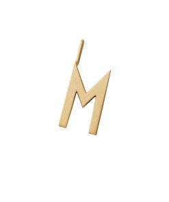 Design Letters – Buchstabe M (16 mm) – 18K vergoldet