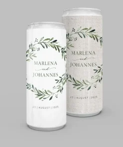 Personalisierbare Dosen Aufkleber “Kranz” 10er-Set