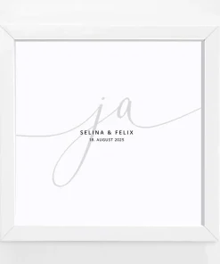 Personalisierbares Bildgeschenk im 3D-Rahmen „ja modern“