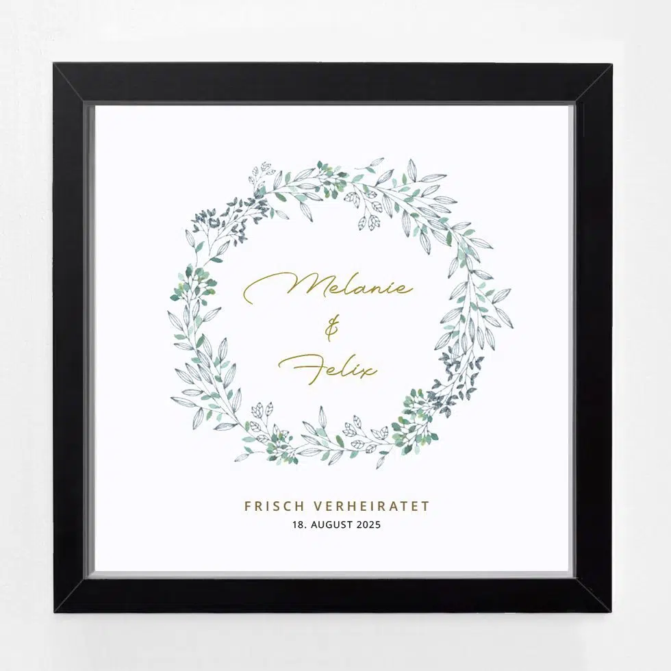 Personalisierbares Bildgeschenk im 3D-Rahmen „Romantic“ – Bild 2