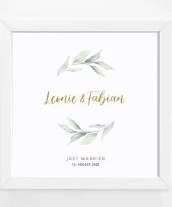 Personalisierbares Bildgeschenk im 3D-Rahmen „Eukalyptus“