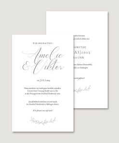 26-teiliges Hochzeitskarten-Set “Elegant Branch”