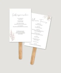 Personalisierte Fächer für die Hochzeit “Pampas”
