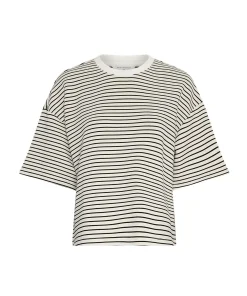 Moss Copenhagen Q Streifen-Shirt Oatmeal Black