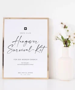 Hangover Survival Kit Schild modern