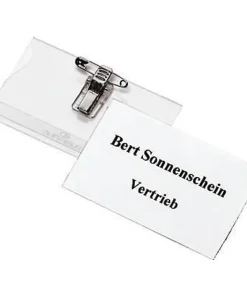 5 DURABLE Namensschilder mit Kombiklemme, versch. Größen