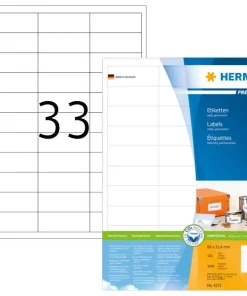 3.300 HERMA 4275 Etiketten weiß 66,0 x 25,4 mm