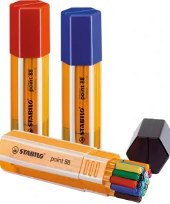 20 STABILO point 88 Fineliner-Box farbsortiert 0,4 mm, versch. Farben